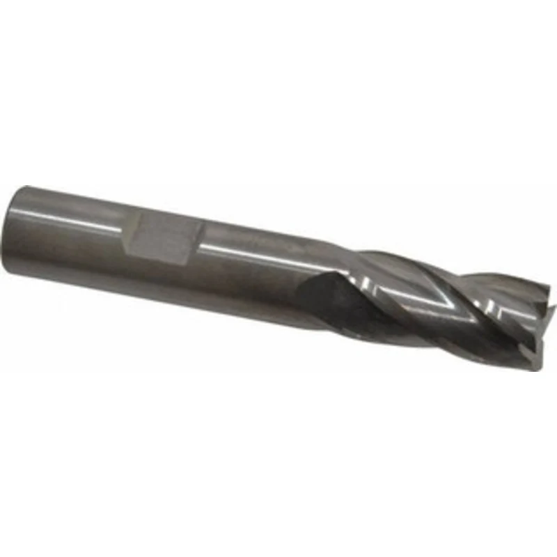 RobbJack 1/2, 1 LOC, 1/2 Shank Diam, 3 OAL, 4 Flute, Solid Carbide Square End Mill Single End, Uncoated, Spiral Flute...
